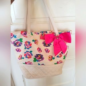 Betsey Johnson floral tote purse/ bag!